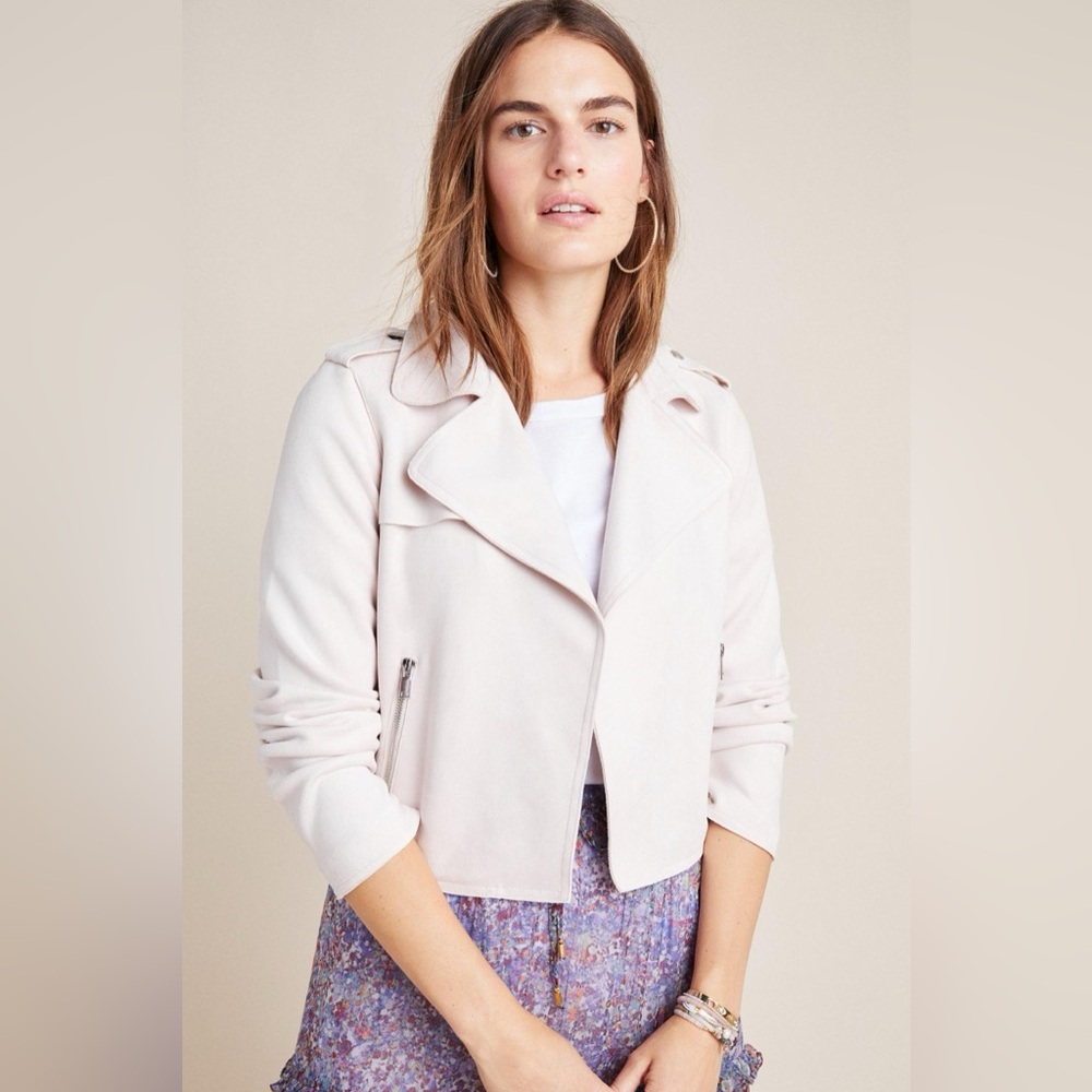 Anthropologie Expressway Moto Jacket - Pearl